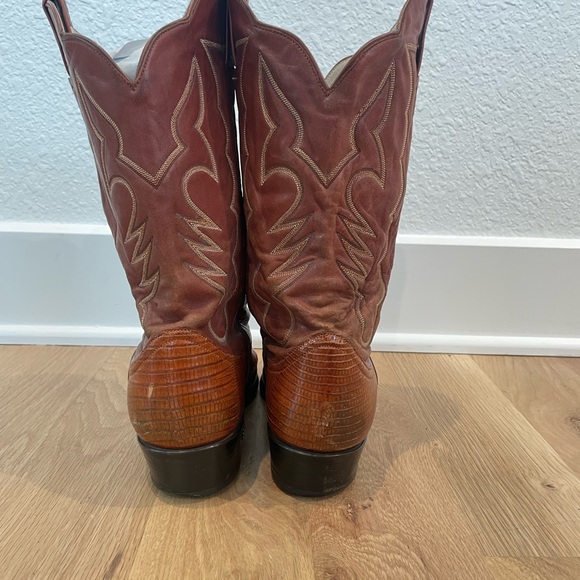 Vintage Larry Mahan Lizard Cowboy Boots - Picture 3 of 8